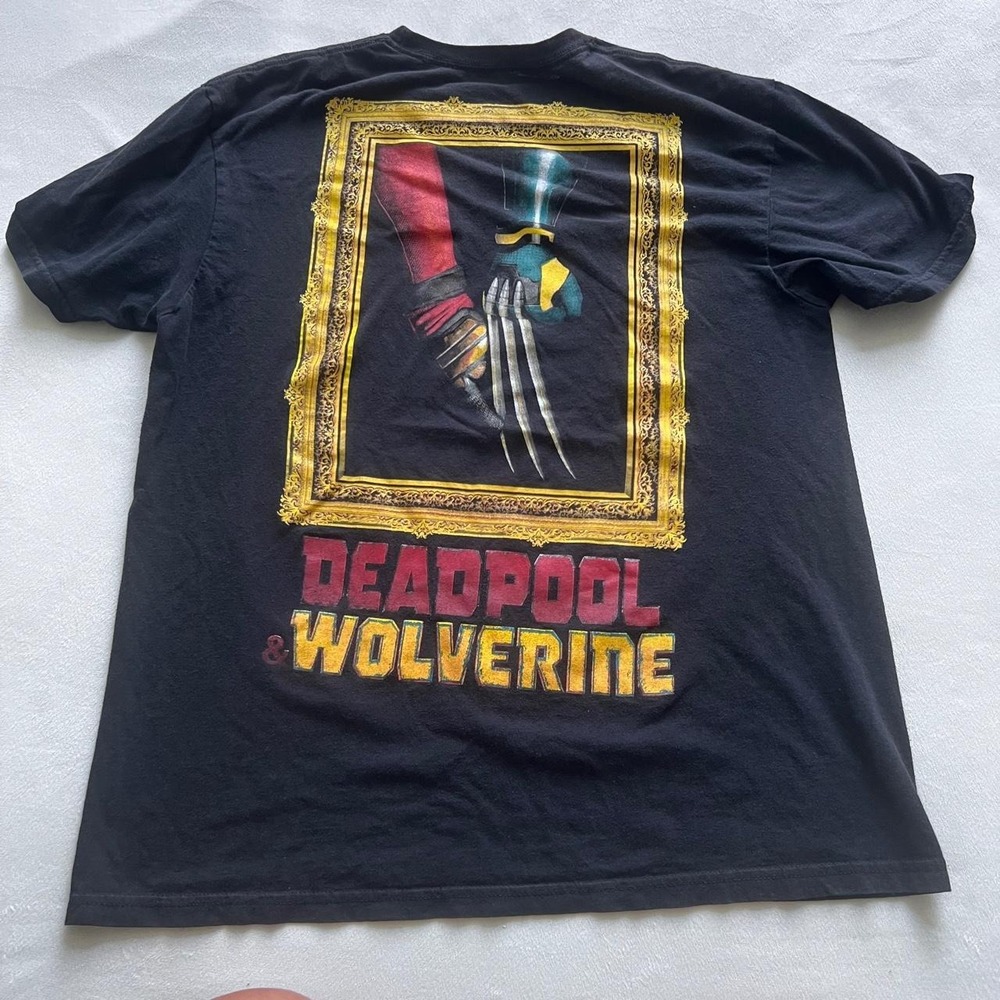 Marvel Deadpool Wolverine Friendship Holding Hands Graphic Comic T Shirt DC